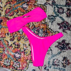 Hot pink bikini